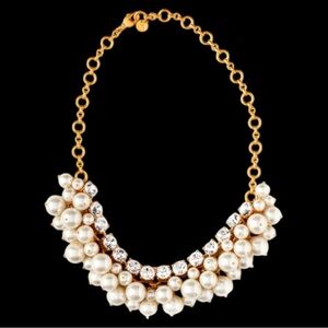 18" Gem Pearl Cluster Necklace Spartina 449 Rhinestones NWT